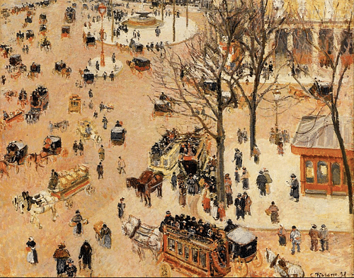 Place du Théâtre Français by Pissarro