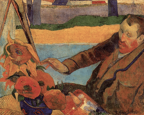 Van Gogh Painting Sunflowers by Gauguin