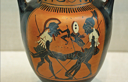 Thanatos & Hypnos with Sarpedon (by Peter Roan, CC BY-NC)