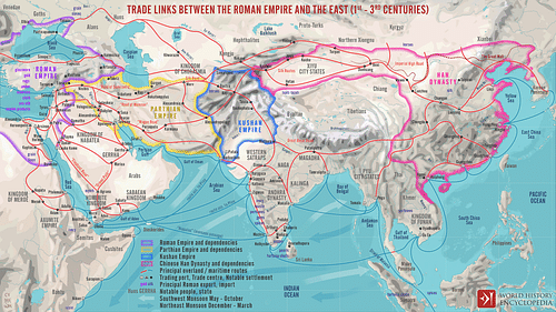 Trade Links between the Roman Empire and the East (1st - 3rd centuries)