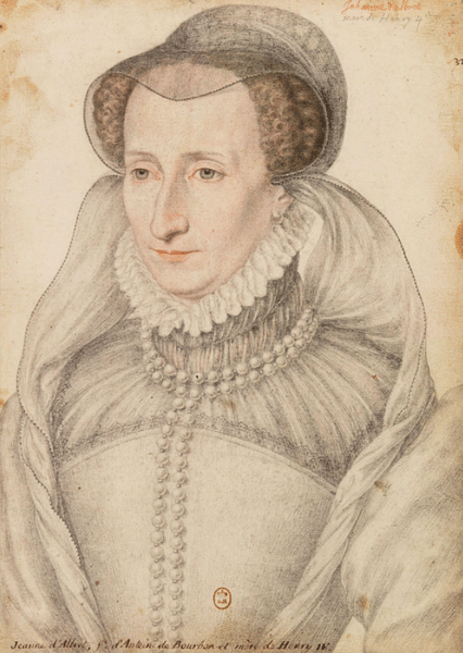 Jeanne d’Albret (by School of François Clouet, Public Domain)