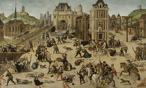 St. Bartholomew Day Massacre (by François Dubois, Public Domain)