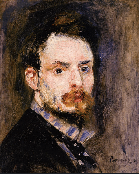 Self-portrait by Renoir (by Sterling and Francine Art Institute, Public Domain)