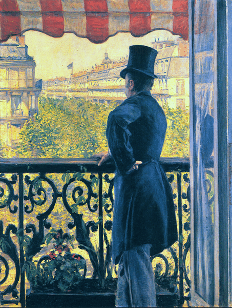 Man at a Balcony by Caillebotte