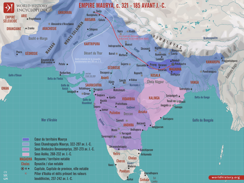 Empire Maurya, c. 321-185 av. J.-C. (by Simeon Netchev, CC BY-NC-ND)