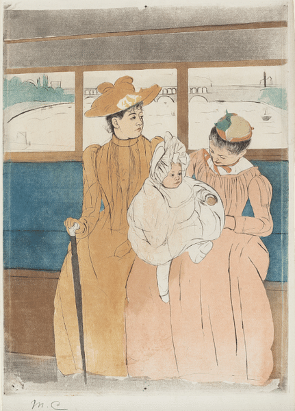 In the Omnibus by Cassatt