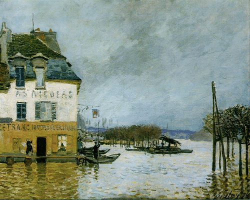 Flood at Port-Marly by Sisley