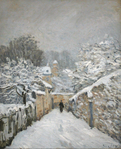 Snow at Louveciennes by Sisley