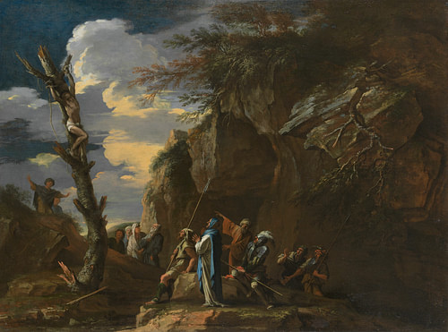 Polycrates' Crucifixion (by Salvator Rosa, Public Domain)