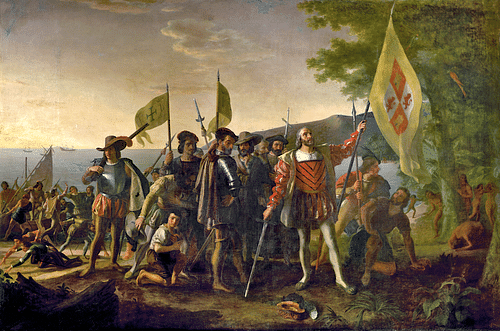 The Landing of Columbus by Vanderlyn (by  John Vanderlyn, Public Domain)