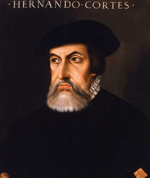 The Conquistador Hernán Cortés (by Royal Academy, Madrid, Public Domain)