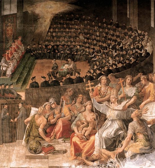 Fresco Depicting the Council of Trent (by Pasquale Cati, Public Domain)