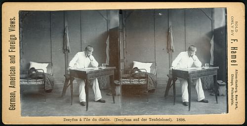 Alfred Dreyfus on Devil's Island