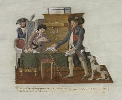 Peasant Selling his Assignats to a Money Changer