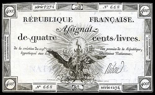 Assignat, 1792