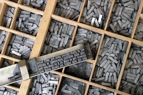 Movable Type as Invented by Johannes Gutenberg