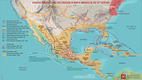 Conquête et exploration espagnoles en Amérique du Nord au XVIe siècle