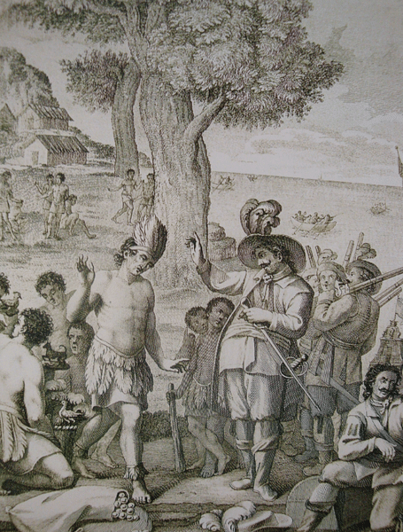 Juan de Grijalva Meeting a Maya Chief