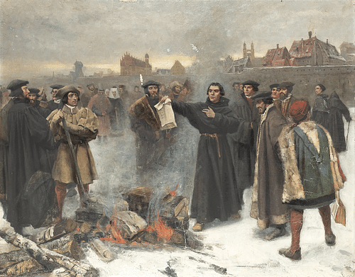 Martin Luther Burning the Papal Bull