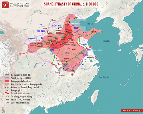 Shang Dynasty of China, c. 1100 BCE