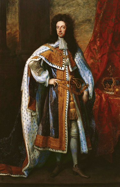 Portrait of William III of England (by Godfrey Kneller, Public Domain)
