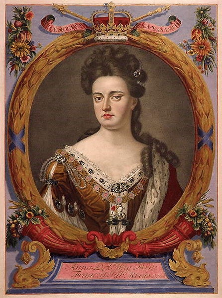 Anne, Queen of Great Britain (by Unknown Artist, Public Domain)