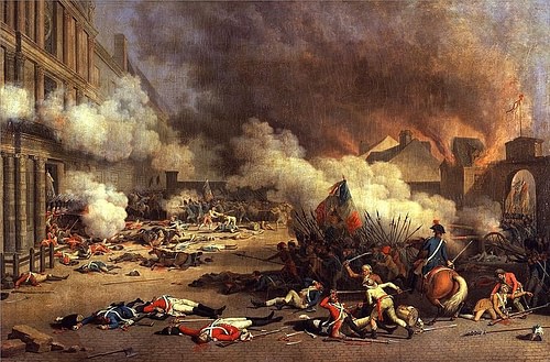 Storming of the Tuileries (by Jean Duplessis-Bertaux, Public Domain)