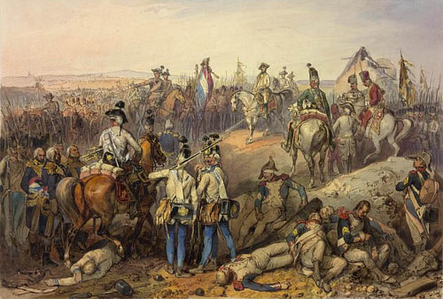 Battle of Neerwinden, 1793 (by Johann Nepomuk Geiger, Public Domain)