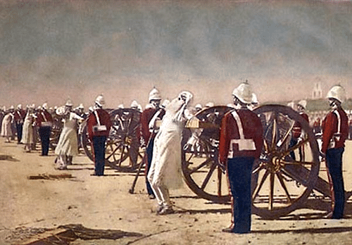 British Executing Prisoners Using Cannons