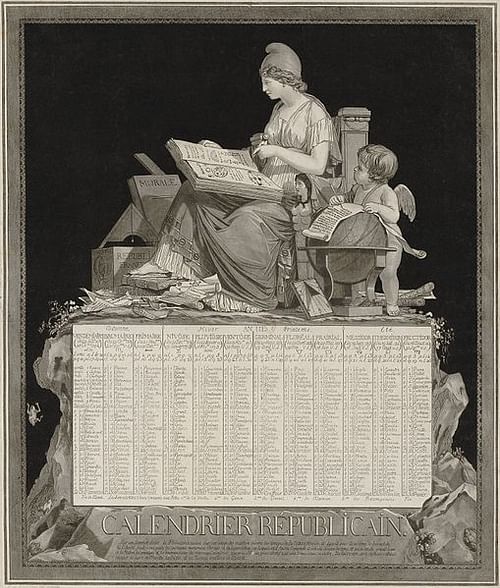 French Republican Calendar (by Philibert Louis Debucourt, Public Domain)