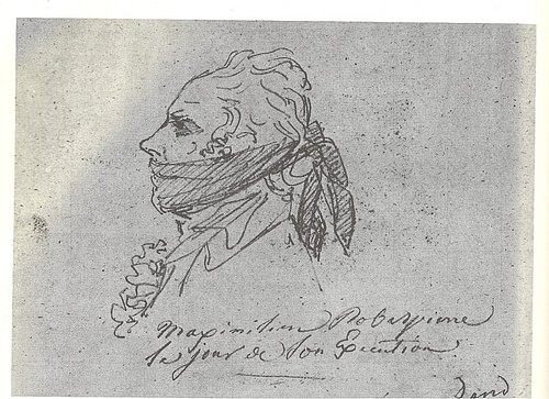 Sketch of Robespierre on the Way to the Guillotine