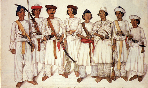 Gurkha Soldiers, 1815 (by Unknown Artist, Public Domain)