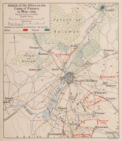 Map of Famars and Raismes