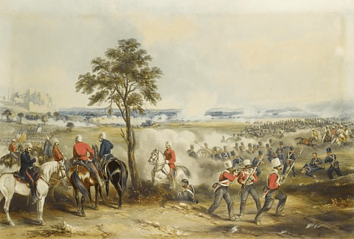 The Battlefield at Gujrat (by Henry Martens, Public Domain)