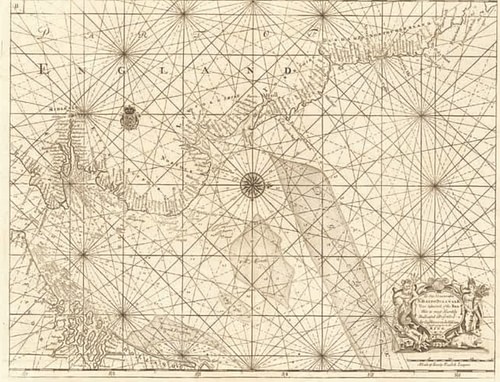 Map of the East Coast from the River Thames to Edinburgh