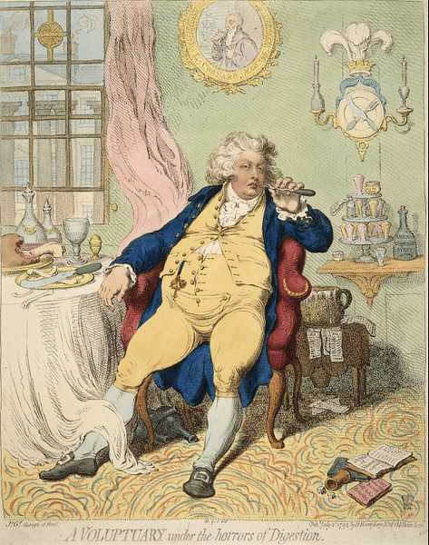 Cartoon of George IV of Great Britain