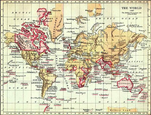 Map of the British Empire, 1897