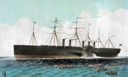 SS Great Eastern (by Charles Parsons, Public Domain)