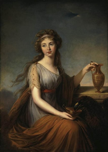 Portrait of Anna Pitt as Hebe (by Élisabeth Louise Vigée Le Brun, Public Domain)