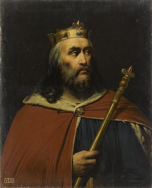Chlothar II, King of the Franks (by Raymond Monvoisin, Public Domain)