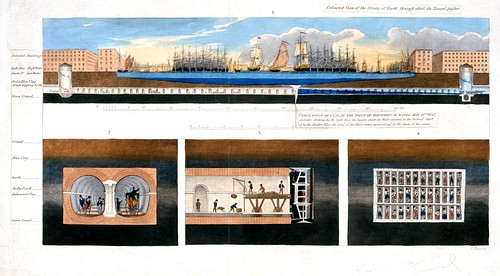 Cross-Section Diagrams of the Thames Tunnel