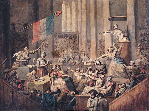 Club of Patriotic French Women in a Church