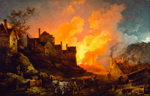 Coalbrookdale by Night by Philippe Jacques de Loutherbourg