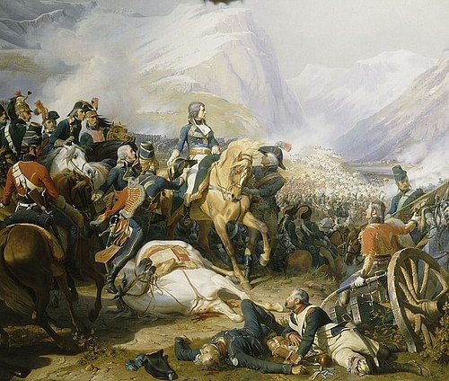 Napoleon at the Battle of Rivoli (by Henri Félix Emmanuel Philippoteaux, Public Domain)