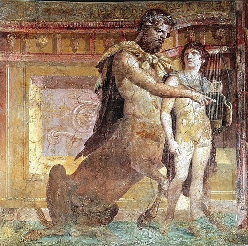 The Centaur Chiron Teaching Achilles How to Play the Lyre