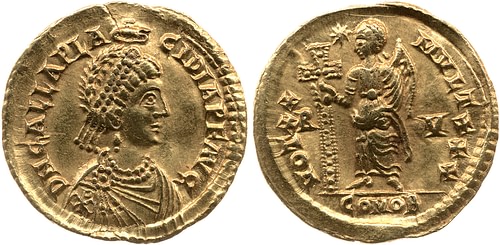 Coin of Galla Placidia (by The Trustees of the British Museum, CC BY-NC-SA)