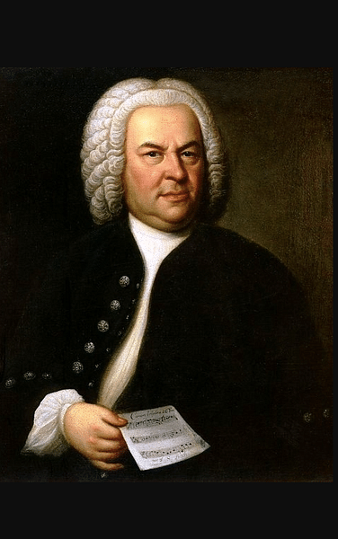 Johann Sebastian Bach by Haussmann (by Elias Gottlob Haussmann, Public Domain)
