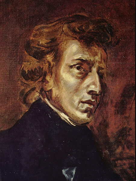 Chopin by Delacroix (by Eugène Delacroix , Public Domain)