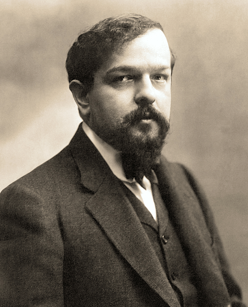 Claude Debussy, 1908 (by Atelier Nadar, Public Domain)