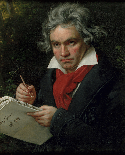 Ludwig van Beethoven by Stieler (by Joseph Karl Stieler, Public Domain)